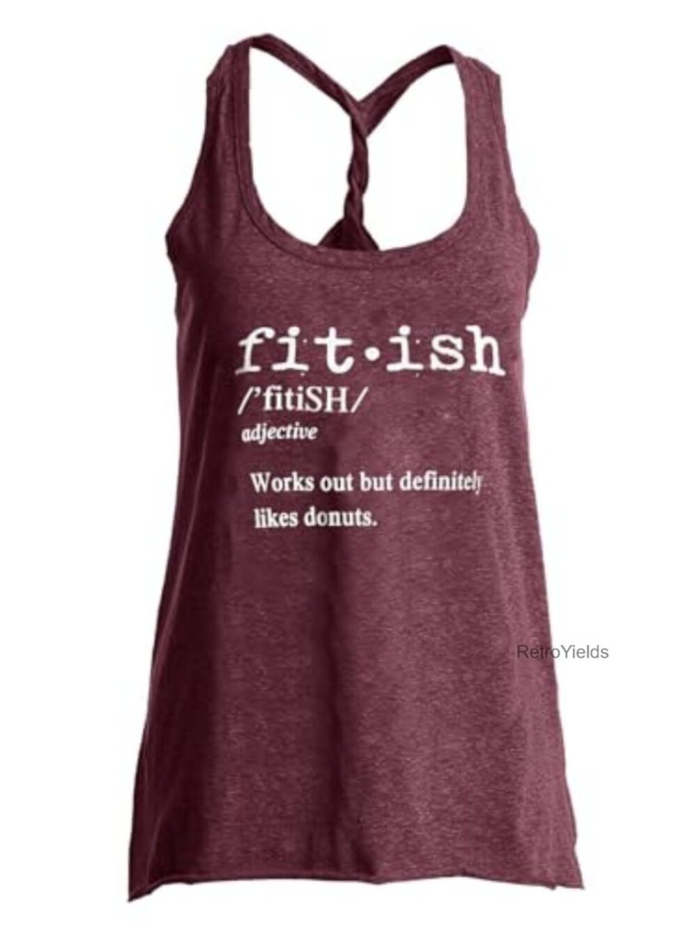 Womens Graphic Tank Top Racerback Twist Back Sleeveless Athletic Yoga Top